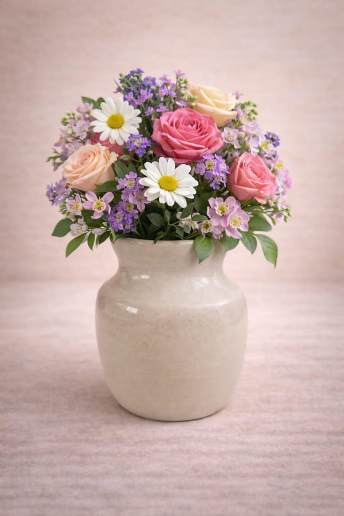 Handmade white vase ceramic decorative vase for modern home styling.