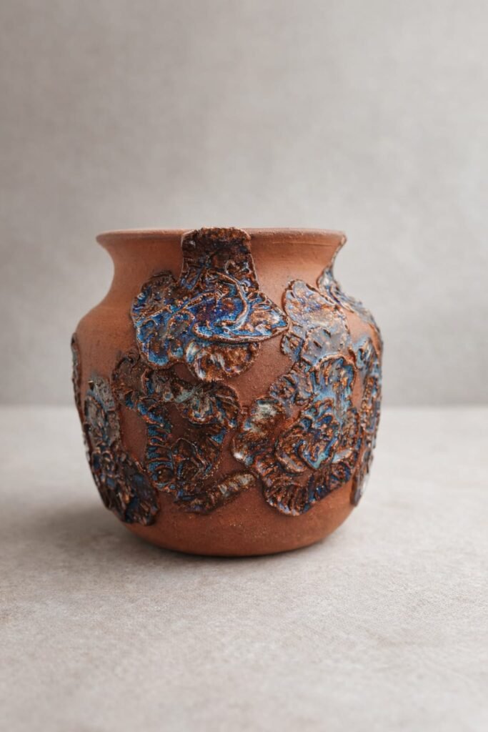 Midnight Bloom Vase - Handmade Ceramic Decorative Vase