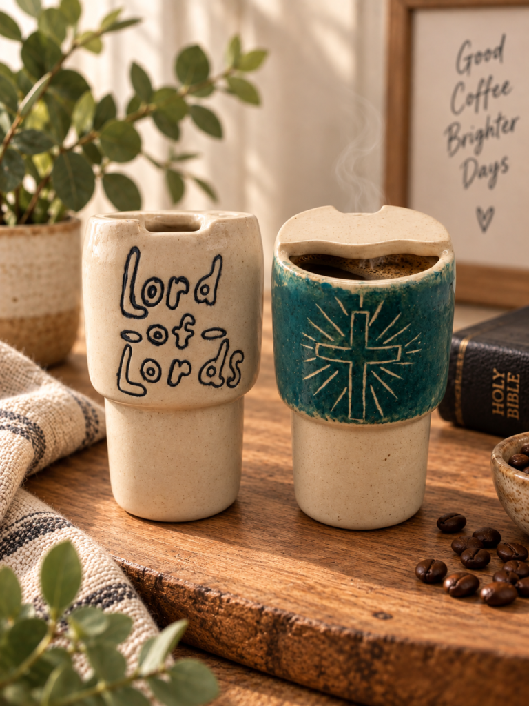 Lord of Lords Christian mug handmade by B's Pottery Studio